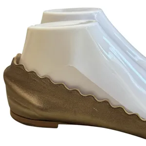 Chloe Lauren Scalloped Ballet Flats Bronze Leather Classic‎ Luxury EU 40 US 9.5 thumbnail 8