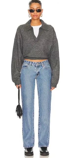 Abrand A ’99 Low Straight Jeans 90s Y2K Low Rise Blue Denim Size 29 Style 72468 thumbnail 1