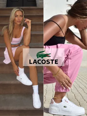NWT • Lacoste White + Pink Court Base Sneakers thumbnail 2