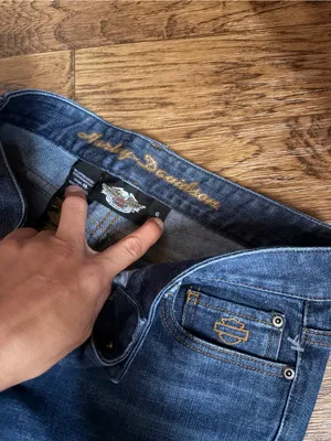 Harley-Davidson Dark Blue Wide Leg Jeans 6 thumbnail 3