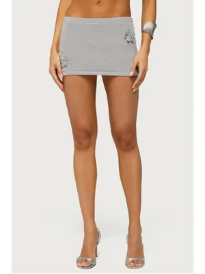 Edikted Teagyn Knit metallic skort medium thumbnail 2