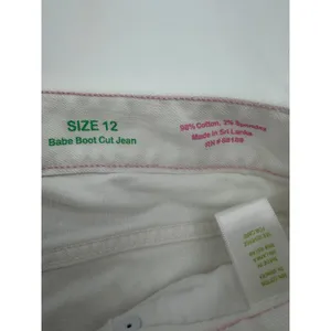 Lilly Pulitzer Babe Boot Cut Jeans Womens 12 White Stretch Denim Pants RN 88189 thumbnail 5