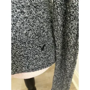 AEO Knit Crew Neck Sweater sz XS Cotton Y2K Grey Gorpcore Preppy Minimalist Fall thumbnail 3