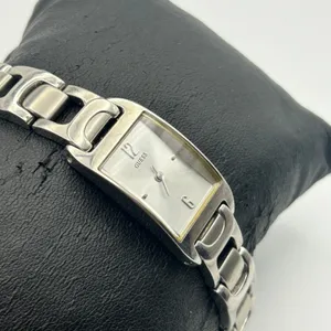 Guess Silver Tone Rectangular Dial Minimalist Women’s Watch Working thumbnail 3