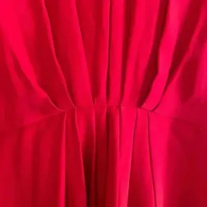 Amanda Uprichard Jenny red silk dress​​​​​ size large gathered waist thumbnail 2