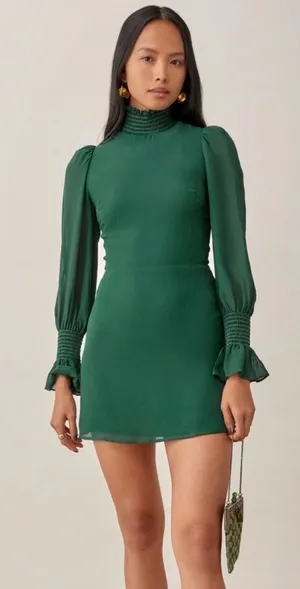 Reformation Archie Dress in green size 6 NWT thumbnail 1