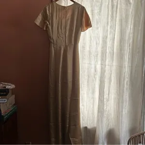 Show Me Your Mumu Rome Twist Gown True Gold Luxe Satin Maxi‎ Dress NWT Size XS thumbnail 8