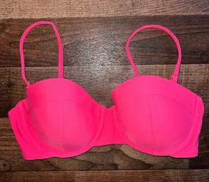 Old Navy Bright Neon Pink Strapless Convertible Push-Up Bra thumbnail 1