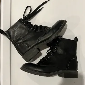 Steve Madden Studded Lace-Up Combat Boots thumbnail 1