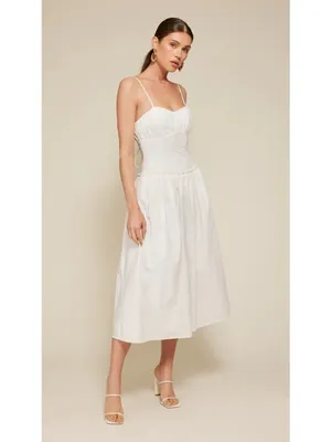 Line & Dot Maison Corset Dress in White Small New Womens Maxi Gown thumbnail 10