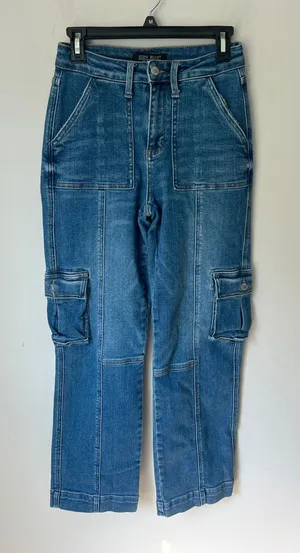 Judy Blue High Rise Women’s Utility Cargo Jeans, size 3/26 ^ thumbnail 1