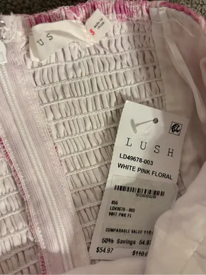 Lush White and Pink Floral Sundress thumbnail 5