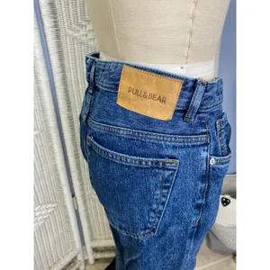 Pull & Bear High Waist Tapered Jeans US 30 Blue Vintage Wash Denim‎ Fall Autumn thumbnail 3