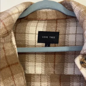 Love Tree Women's Plaid Jacket - Brown thumbnail 2