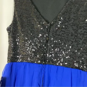 B.Darlin Junior's Black and Blue Sequin Party Dress Homecoming NWT Size M thumbnail 7