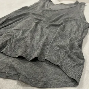 Free People Grey Flowy‎ Ribbed Tank thumbnail 2