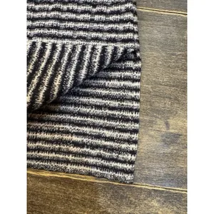 Theory Blue Gray Striped Texture Rib Stretch Sweater Crewneck Size Small thumbnail 7
