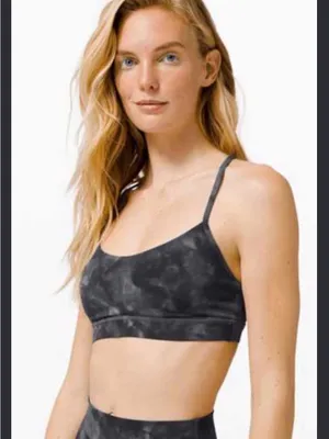 lululemon athletica Charcoal Tie-Dye Light Support Bralette thumbnail 1
