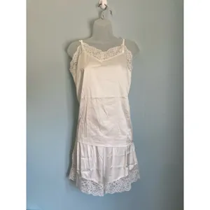 Satin and lace sleep set Allegra K Medium White Romantic Whimsical thumbnail 6