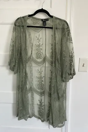 Lace Kimono Green thumbnail 2