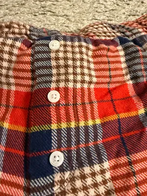 aerie Red Navy Plaid Flannel Skater Pajama Pants - size XL thumbnail 5