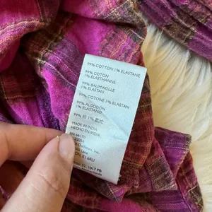 We The Free buttoned plaid blouse thumbnail 3