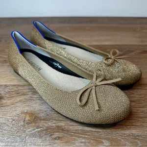 Rothy's Shimmer Goldstone Ballet Comfy Flats, Size 5 thumbnail 3