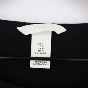 H&M Womens Black Long Sleeve Scoop Neck Cotton Stretch Basic Tee Shirt Size M thumbnail 3