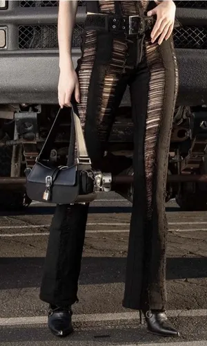 I.AM.GIA Kasmir Distressed Jeans W/ Belt Small Punk Goth LA‎ Streetwear thumbnail 1