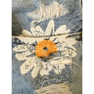 7 For‎ All Mankind Destroy & Daisies Frayed Cutoff Denim Shorts Sz 28 Boho Y2K thumbnail 10