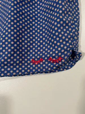 Vintage Aerie PJ Shorts Micro Shorts Blue Polka Dot Sz Large thumbnail 5