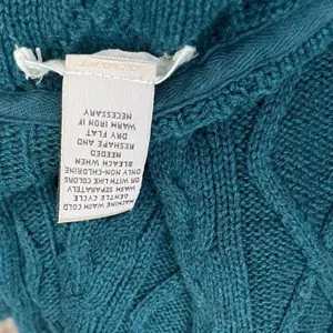 Ruff Hewn Y2K Teal Cable Knit Sweater Size Large Teal Chunky Academia Hoodie Gilmore Girls thumbnail 7