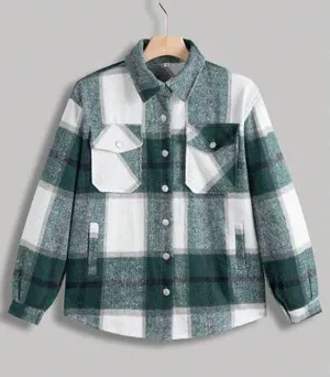 Plaid Flannel Shacket Green Size M thumbnail 6