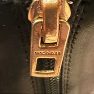 Coach Easton Black Calf Leather Gold Logo Women'S Size 6 Tall Boots Shoes thumbnail 8