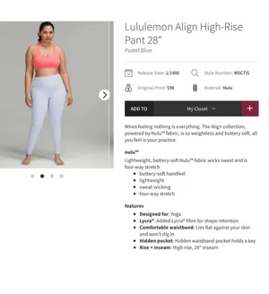 Lululemon Align High Rise 28” Leggings thumbnail 9