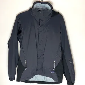 Patagonia black hooded fleece lined jacket size Small thumbnail 1