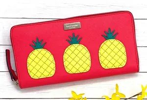 Kate Spade WLRU2885 How Refreshing Neda Pineapple Wallet Geranium NWT thumbnail 1