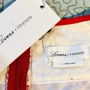 NWT Lovers + Friends Bizzy High Waist Wide Leg Embroidered Chevron Shorts~ L💛 thumbnail 8