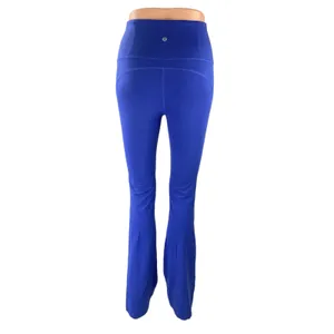 Lululemon Women's Blue High Rise Yoga Workout Gym Flared Leggings Pants Size 2 thumbnail 4