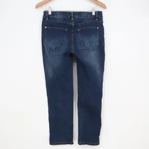 Kensie Jeans Women's 6/28 Dark Wash Cropped Straight Leg Stretch Denim Blue thumbnail 3