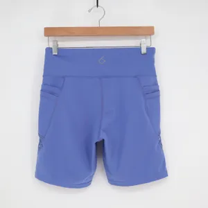 BSP Better Sports Performance Womens Blue Mesh Side Pocket Biker Shorts Size L thumbnail 4