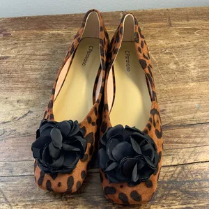C. Paravino Leopard Ballet Flats size‎ 39 Brown Size 8.5 thumbnail 3