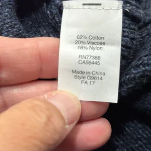 Madewell Marled Baltic Blue Tie Cuff Pullover Sweater Size XXS thumbnail 9