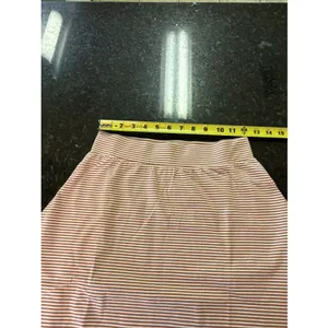 Pact NWT Organic Cotton Mini Skirt Circle Skater Sz XS Striped Pockets A-line thumbnail 7