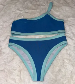 Amazon blue bikini set thumbnail 1