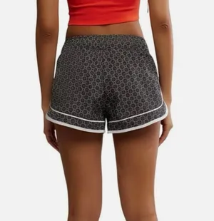 Free People Movement Varsity Blues Printed Shorts in Starburst Geo Black NWT thumbnail 2