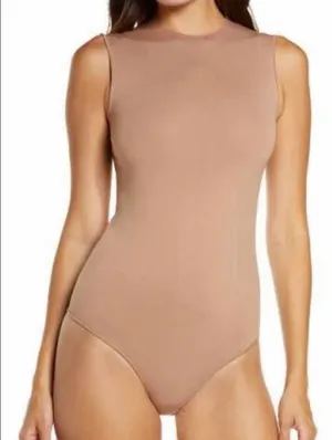 SKIMS NWT Crewneck Bodysuit; Fits Everybody; Color Sienna; Beige/Nude size Large thumbnail 1