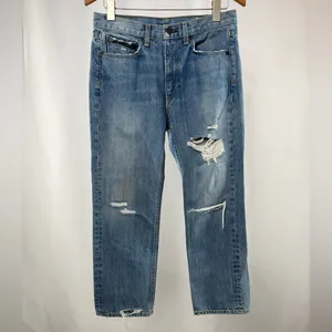 Rag‎ & Bone Distressed Boy Jean in Hel Blue Size 25 thumbnail 4