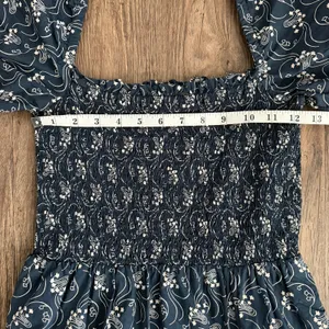 J. Crew Short-Sleeve Smocked Dress in Starry Swirl Navy Size Small thumbnail 10