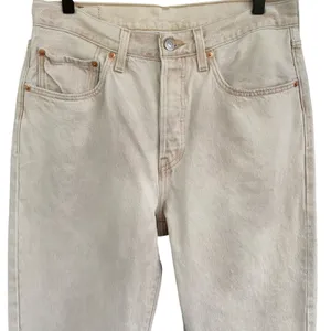Levis 501 Original Fit Jeans Tan Sand Beige Cotton Straight Leg Women W30 L30 thumbnail 3